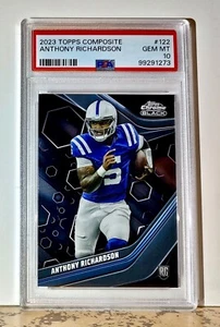 Anthony Richardson 2023 Topps Chrome Black Rookie NFL #122 Football Card PSA 10 - Picture 1 of 2
