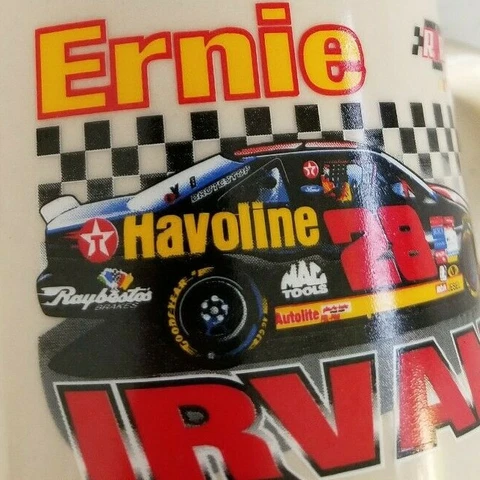 Nascar Collectables Ernie Irvin Coffee Mug  With Number 28 Havoline Racecar Cover
