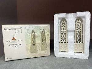 Department 56, Seasons Bay, Lattice Obelisk, Set of 2, #53376 - Picture 1 of 2