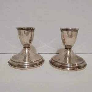 Vintage Duchin Creation Weighted Sterling Silver Candlesticks Pair 372g Set Of 2 - Picture 1 of 12