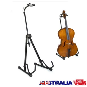 Cello Stand Adjustable Foldable with Hook for Bow Tripod with Safety Bar Stand - Picture 1 of 17