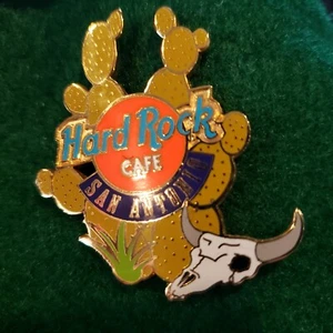 Hard Rock Cafe Pin San Antonio - Cactus with Steer Skull - Picture 1 of 5