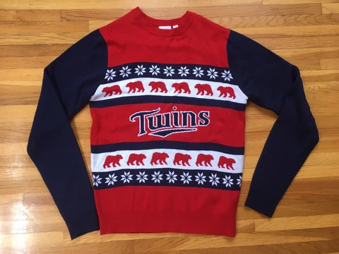 Minnesota Twins MLB Ugly Sweater / Christmas Holiday / Men's Medium Cover