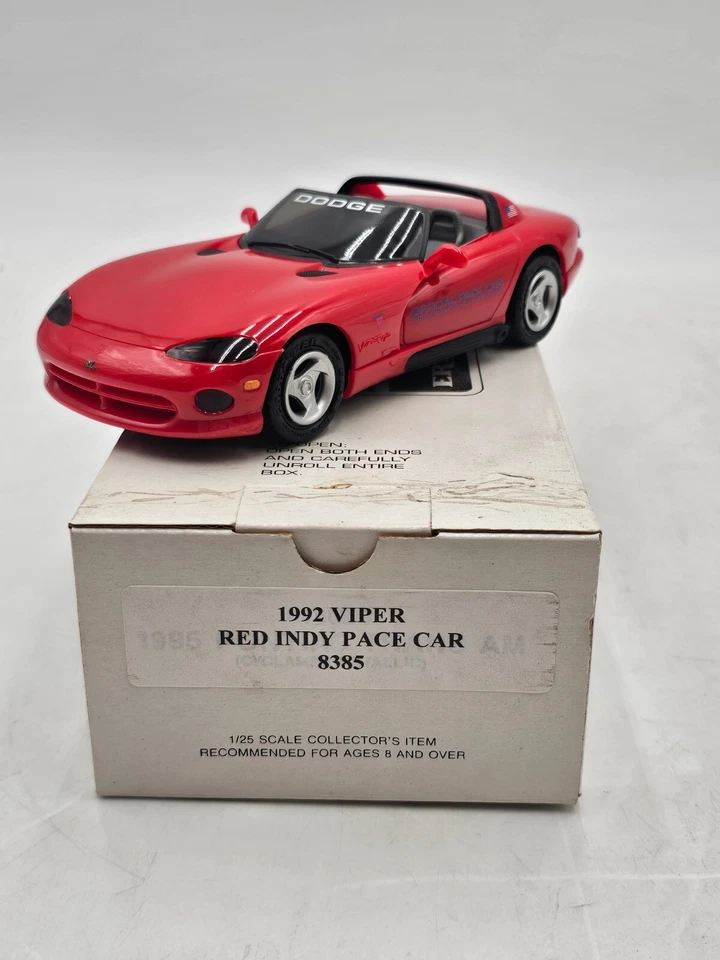 Dodge Viper 1992 rojo Indy 500 coche de ritmo raro de colección concesionario ventas promoción 1/25 AMT ERTL Foto 1 de 4