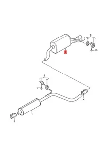 Genuine AUDI A1 GBA GBH Rear Silencer 82A253609B - Picture 1 of 1