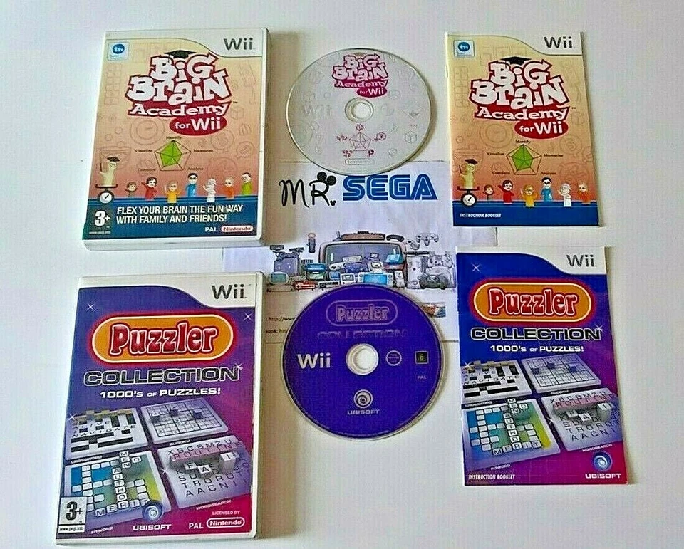 BIG BRAIN ACADEMY & PUZZLER COLLECTION for NINTENDO WII 'RARE & HARD TO FIND' - Image 1 of 1
