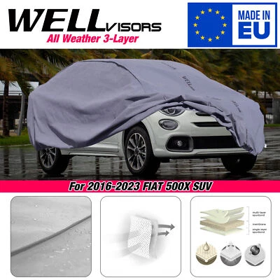 Cubierta de coche a prueba de rayos UV WELLvisors 3-6898006HB para SUV FIAT 500X 2016-2023 Foto 1 de 4