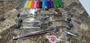 Chrome Steering Linkage Kit with Damper Shock 77-96 Cadillac/Caprice - Picture 1 of 8