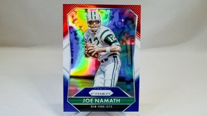 2015 JOE NAMATH Panini Prizm RED, WHITE & BLUE PRIZM #76 NY Jets HOF