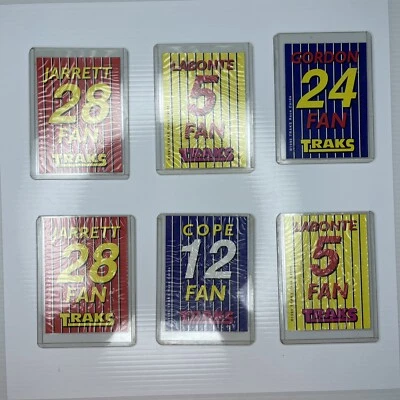 F Lot Set NASCAR Trading Cards 1995 TRAKS Fan Stickers Labonte Gordon Jarrett - Image 1 of 3