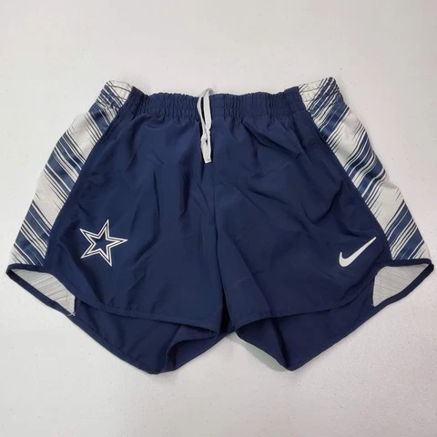 Dallas Cowboys Women Activewear Shorts  Small Blue Nike Logo Swoosh Drawstring Cover