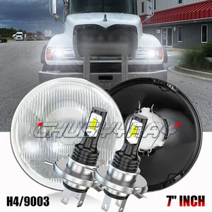 Pair 7" inch Round Led Headlights Hi/Lo Beam fit Mack Granite CV713 Dump Trucks - Picture 1 of 17