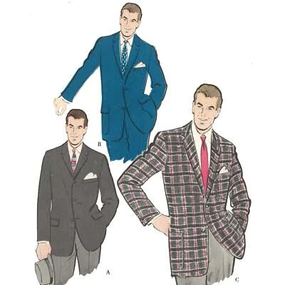 1960's Sewing Pattern: Men's VOGUE Jacket - Chest=40" (102cm) - Image 1 of 2