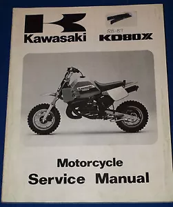1988 Kawasaki KD80X Factory Service Manual KD80-N1 Original Shop Repair - Foto 1 di 1