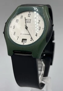 Junghans Mega Star I 1 reloj de pulsera inalámbrico para hombre pantalla digital negro verde - Imagen 1 de 7