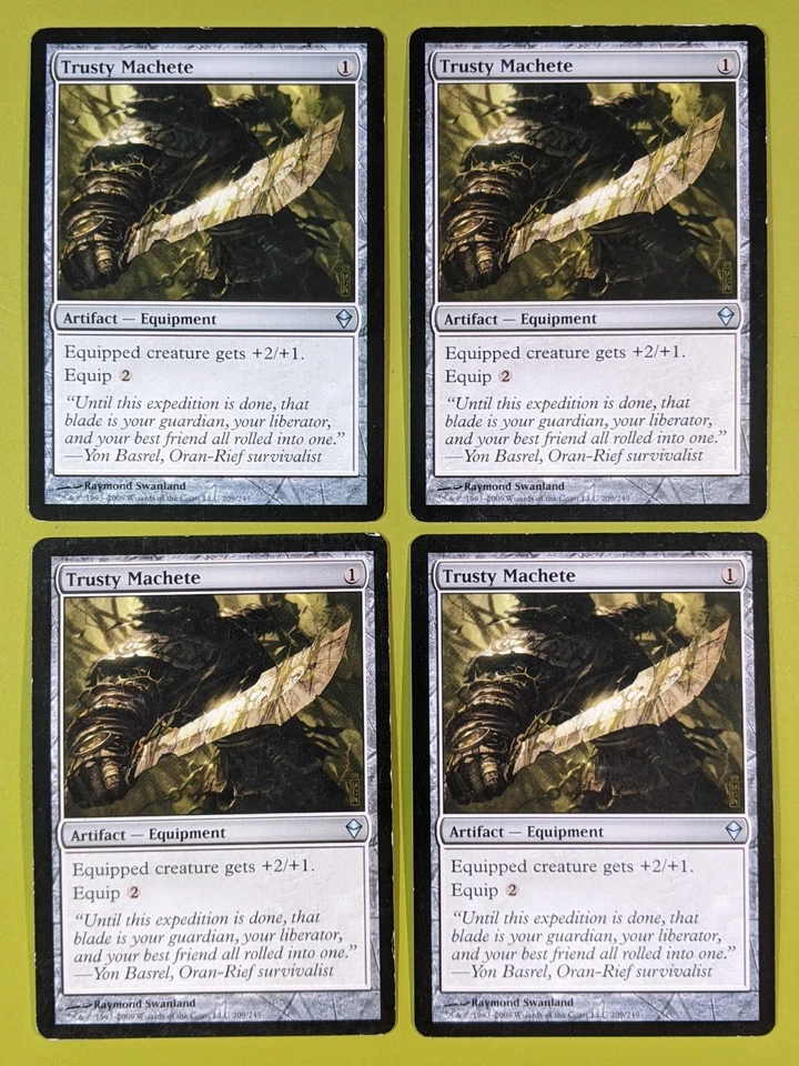 Trusty Machete x4 Zendikar 4x Playset Magic the Gathering MTG  - Image 1 of 1