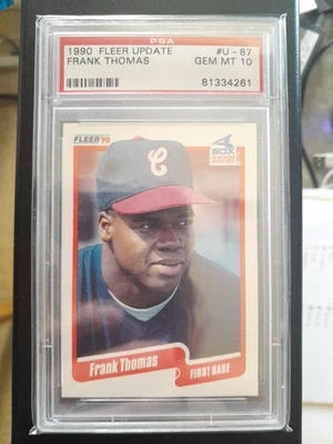 1990 Fleer Update FRANK THOMAS #U87 RC Rookie White Sox PSA 10 GEM MINT - Image 1 of 3