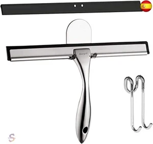 Ibergrif M34101 Escobilla de Goma Acero, Limpiacristales de Ducha y con 1 - Imagen 1 de 7