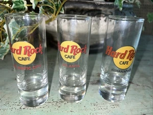 Set of 3 Hard Rock Cafe Shot Glass Atlantic City - Atlanta - Indianapolis - Picture 1 of 4