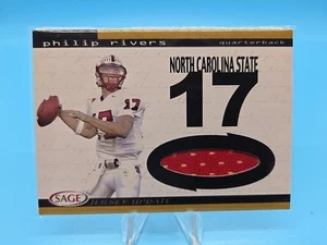 2004 SAGE Jersey Update Philip Rivers #15 Rookie RC NC STATE WOLFPACK 17 - Picture 1 of 10