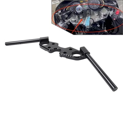Black Upper Triple Tree Clamp with Handlebars For Suzuki GSXR1300 2021-2025 - Image 1 of 4
