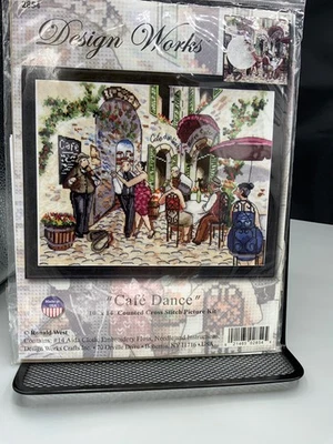 NEW Design Works Counted Cross Stitch Kit "Cafe Dance" French #2854 10”x 14” - Image 1 of 3