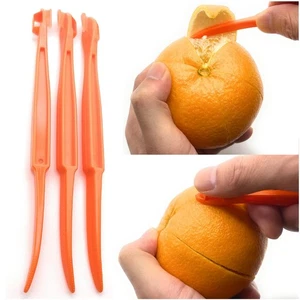 Orangenschäler Werkzeug -3er Pack, Kunststoff Zitrus Obst Schäler für Orangenschalen Entferner - Bild 1 von 7