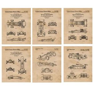 Classic F1 Lotus Motors Patent Prints 6 (8x10) for Home Work Office Car Garage - Picture 1 of 12