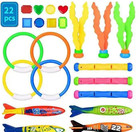 1pack Swimming Pool Diving Toy Set – Torpedoes, Rings & Dolphins for Kids - NEW