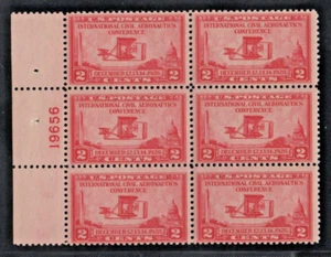 Sc# 649 Left Side Plate Block (6) MNH - Picture 1 of 2