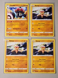 Claydol 094/195 & 3x Baltoy 093/195 Pokemon card Silver Tempest NM - Picture 1 of 1