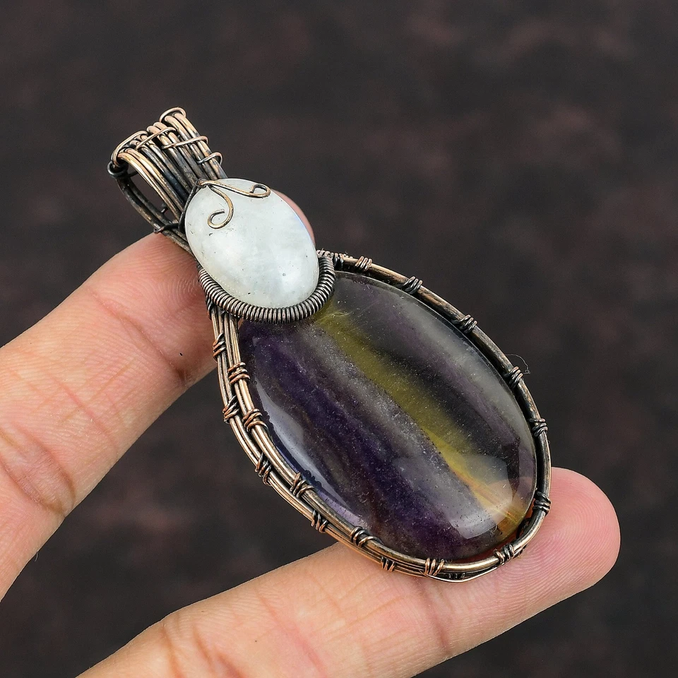 Gift For Her 铜多氟石宝石珠宝线包装吊坠 2.95 — 第 1/4 张图片