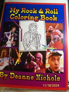My Rock & Roll Coloring Book w Concert Photos & Drawings Paperback - Signed Copy - Foto 1 di 9