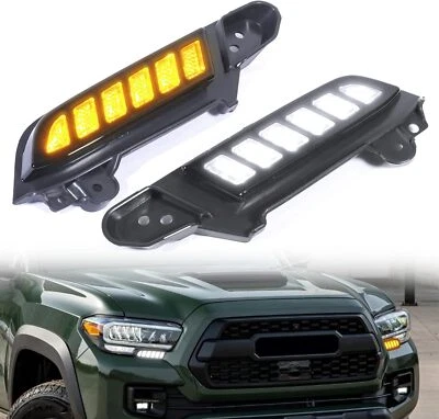 Daytime Running Led Lights for Toyota Tacoma 2016 -2023 Turn Signal Fog Light — 第 1/4 张图片