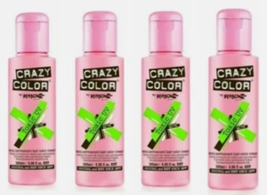 4x Crazy Color Semi Permanent Haarfarbe Toxic UV 100ml - Bild 1 von 2