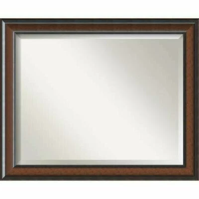 Espejo de pared Amanti Art Cyprus 33 pulgadas x 27 pulgadas en marrón Foto 1 de 4