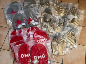 (K39) Posten freaky heads unisex Kinder Pudel Mützen 33 pcs &Grob Strick Beanies - Bild 1 von 1
