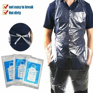 100 Pieces Plastic Disposable Apron - Picture 1 of 9