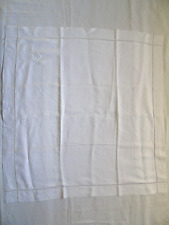 French vintage off  white cotton  linen euro sham pillow case monogramed "C D"