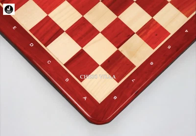 21" Solid Luxury Bud Rosewood Chess Board-55 mm square-Algebraic Notations - Image 1 of 4