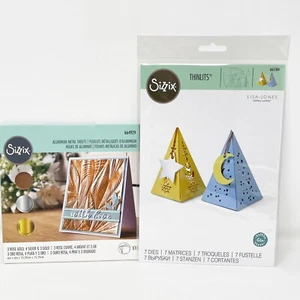 Sizzix Thinlits Celestial Favor Box Cutting Dies & Aluminum Metal Sheets NEW - Picture 1 of 6