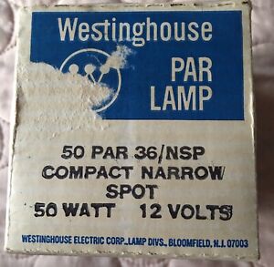 New WESTINGHOUSE VINTAGE PAR Lamp 50 PAR 36NSP 50W -12V  Narrow Spot 