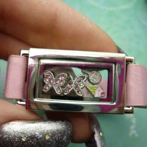 Pulsera con dije rectangular - correa de cuero - elige tu banda de color - Imagen 1 de 12