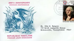 TOGO  1976 The 200th Anniversary of American Revolution  FDC13802 - Picture 1 of 1