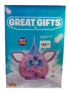 HUGE UK 4ft PROMO POSTER FOR HASBRO FURBY PINK COTTON CANDY INTERACTIVE TOY - Picture 1 of 1