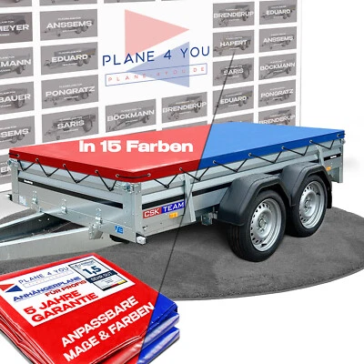 PLANE 4 YOU Anhängerplane Brenderup Flachplane nach Maß aus ca.700 g/m² PVC Plane Reißfest