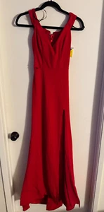 Women"B Darlin" red,sleeveless ties in back,long gown Size Med. - Picture 1 of 4