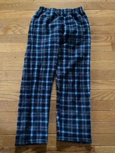 Kid's Black Plaid Pajama Bottoms Sz. L 10/12 - Picture 1 of 2