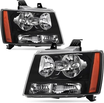 Faros negros mercado de accesorios para Chevy Suburban Tahoe Avalanche 2007-2014 Foto 1 de 4