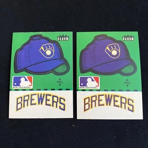 1981 Fleer Team Logo Stickers Brewers Baseball NM X2 - Picture 1 of 6